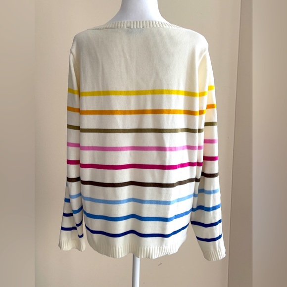EUC Talbots Scoop Neck Long Sleeve - Metallic Stripe Sweater - Picture 4 of 4